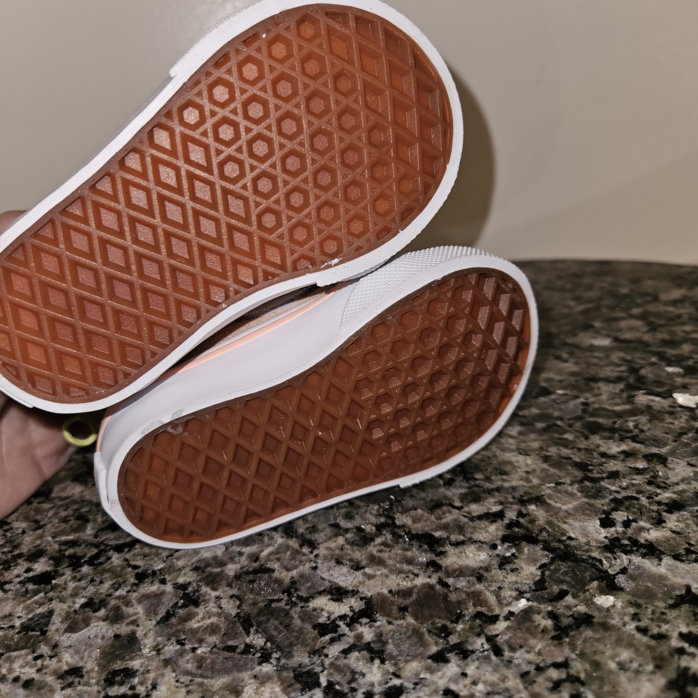 Vans Kids High-Top Sneakers - Blue, Tan, Yellow, Pink- Zip Up- Infant Sz 2 - Picture 6 of 8